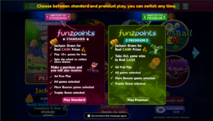 Funzpoints Standard or Premium Page
